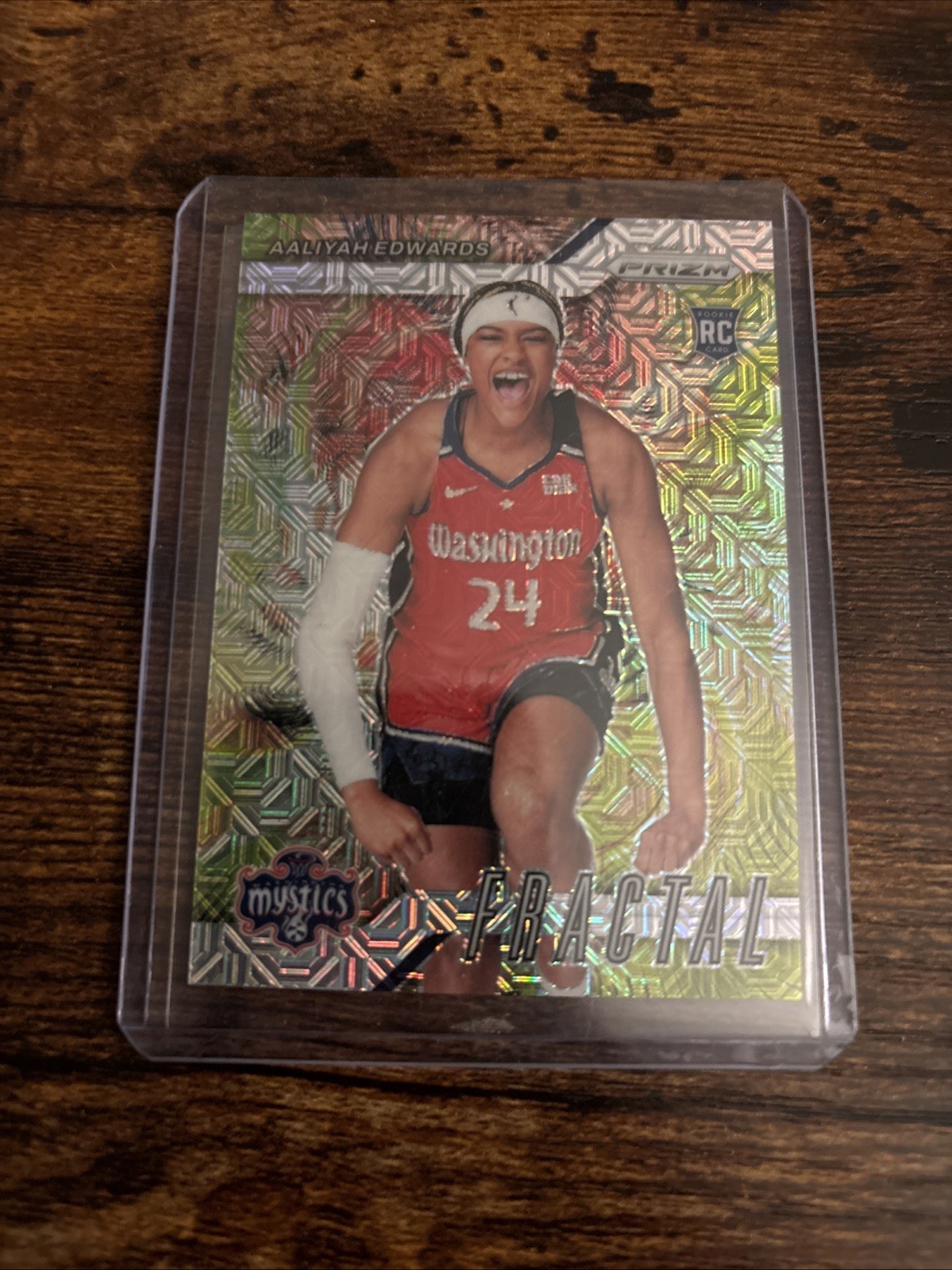 2024 Panini Prizm WNBA Basketball Aaliyah Edwards Fractal Mojo Rookie /25