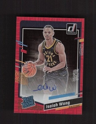 2023-24 Donruss #283 Isaiah Wong Rated Rookies Signatures AUTO Choice Red #/99