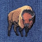 Buffalo Applique Patch - Embroidered Brown Bison Animal Badge 3" (Iron On)