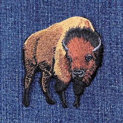 #ad #ad Buffalo Applique Patch Embroidered Brown Bison Animal Badge 3quot; Iron On $3.75