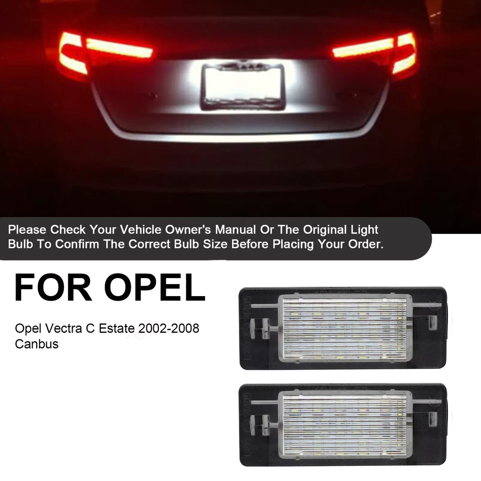 Iluminación de matrícula LED para Opel Vectra C Caravan Combi Estate | año 2003-2008 Foto 3 de 4