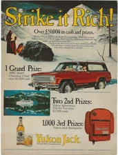Vintage Print Ad Yukon Jack Liqueur - Strike It Rich Sweepstakes - Oct 1977