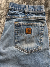 Carhartt Jeans Mens 36x30 Distressed Blue Den...