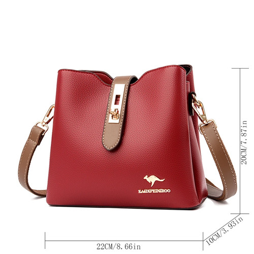 3-lagige große Kapazität Geldbörsen und Handtaschen Crossbody für Damen Designer hoch. - Bild 12 von 30
