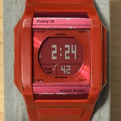 CASIO BABY-G デジタル腕時計 レッド 稼働品】CASIO Baby-G デジタル腕時計 レッド 可愛い レトロ - メルカリ