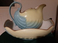 Large Extremely Rare Foley FAIENCE Wash Basin & Jug