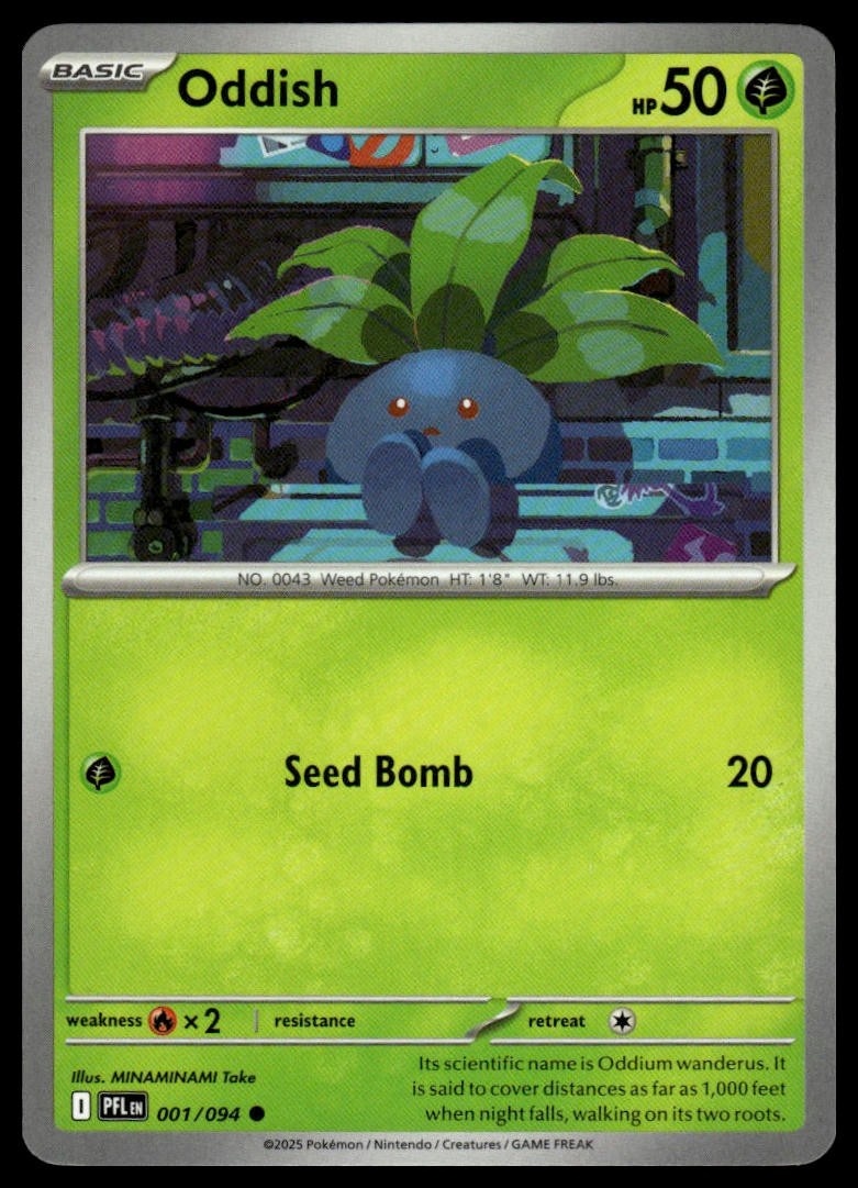 Oddish ME02: Phantasmal Flames 001/094 Normal NM