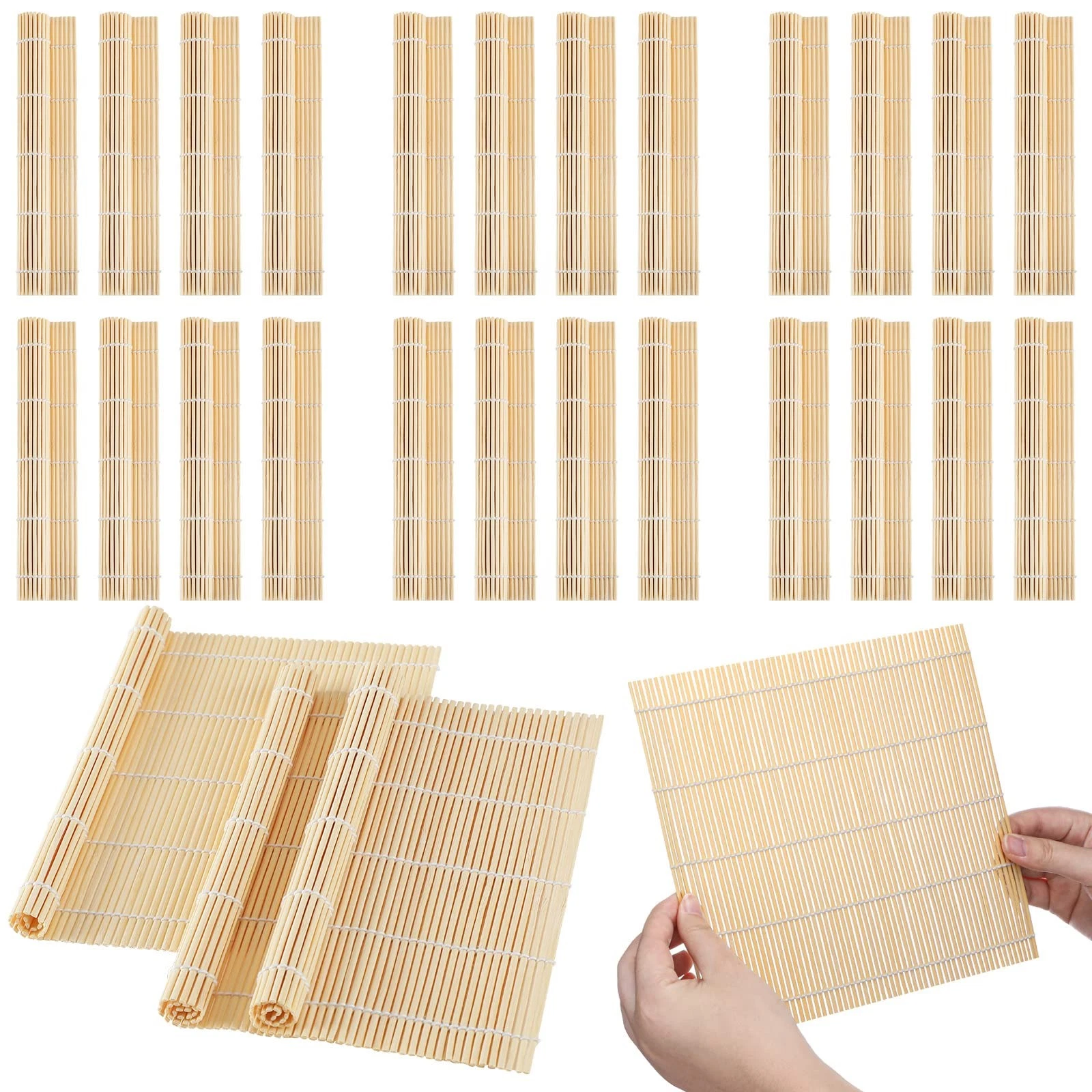 24 Pcs Sushi Mat Bulk Bamboo Sushi Making Roller Non Stick Square Rolling Mat...
Opens in a new wind