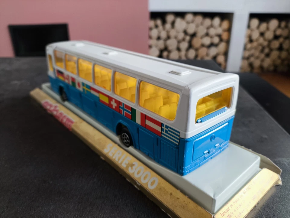 1/55 MAJORETTE 3064 COACH AUTOCAR BUS DE VOYAGE MERCEDES OLYMPIADES NMIB - Photo 4/4