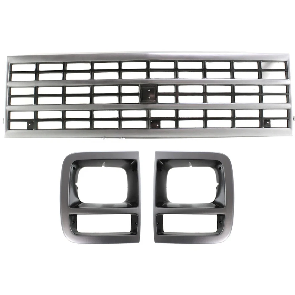 NEW FRONT GRILLE & HEADLAMP DOOR SET 3PC FOR 1992–1996 CHEVROLET G10 G20 G30 VAN Foto 2 de 4