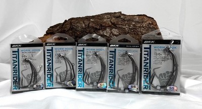 BKK Titanrider Swimbait Worm Hook Weedless Offset Haken mit Stopper Krautfrei SS