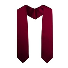 Unisex Adult Plain Graduation Stole Sash 60" long maroon