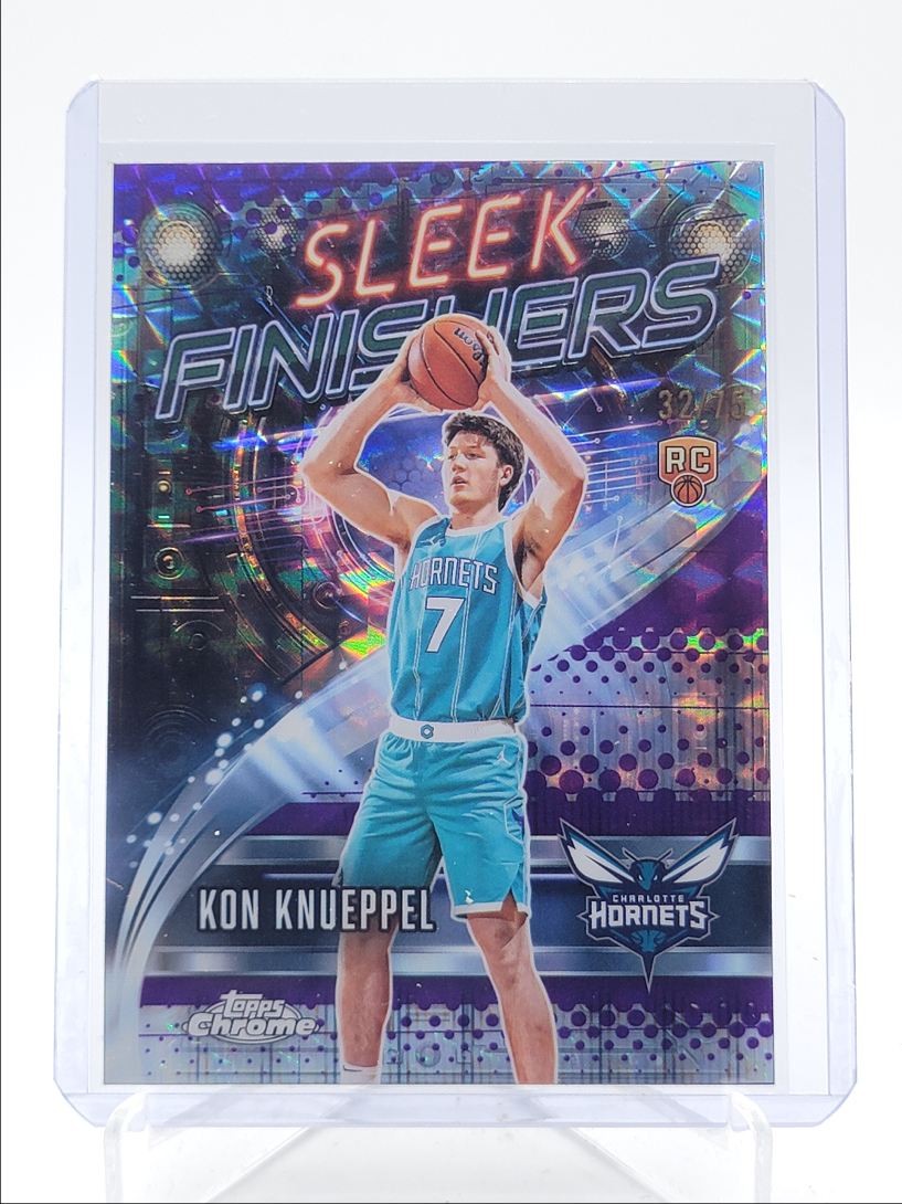 KON KNUEPPEL 2025-26 TOPPS CHROME SLEEK FINISHER ROOKIE PURPLE GEO /75 Q0401