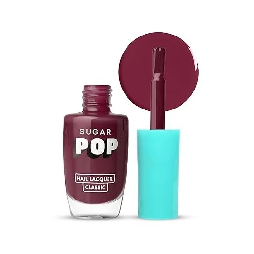 SUGAR POP Nail Lacquer - 22 Burgundy Bloom (Maroon) 10 Ml - Dries In 45 Seconds
