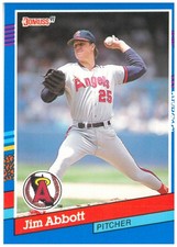 1991 Donruss Baseball #78 Jim Abbott - California Angels