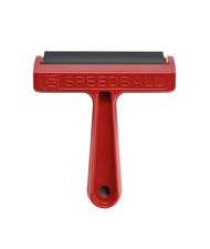 Speedball 4-Inch Hard Rubber Brayer - Pop-in Roller 1-Pack , Red