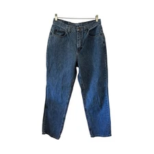 Riders Vintage size 12 Blue Denim High Waist Jeans Mom Fit High Rise Straight 