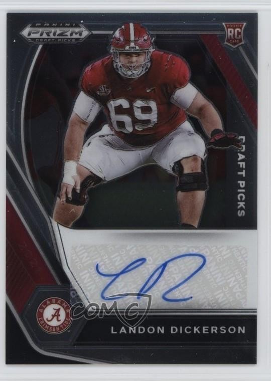 Landon Dickerson Panini Prizm Draft Picks Draft Picks Autographs #DPALAN Autograph-Blue