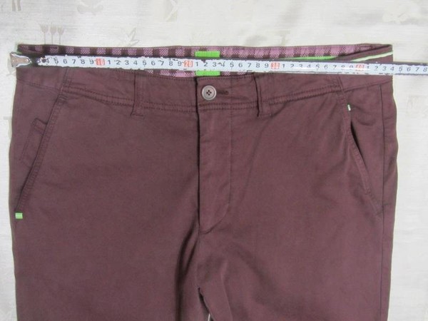 Men Hugo Boss Trousers Brown Cotton 34 / L / 50