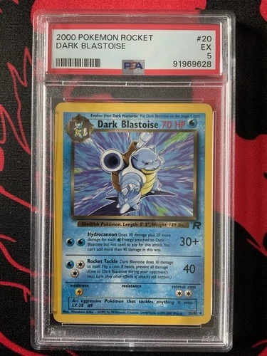 2000 POKEMON ROCKET #20 DARK BLASTOISE PSA 5