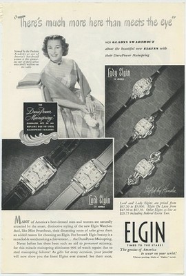 Elgin Watch Gladys Swarhout There Much More Than Meets The Eye 1949 Vintage Ad 