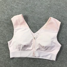 Tommie Copper Shoulder Support Sport Bra Womens Large Zip Activewear Gym Yoga