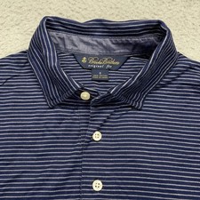 Brooks Brothers Original Fit Pique Cotton Performance Polo Shirt Men Small Navy