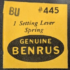 NOS Genuine BENRUS Cal. BU - Setting Lever Spring Watch Part# 445