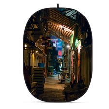 Glow CBA-CS0004 5x6.5' Fabric Collapsible Backdrop, Street