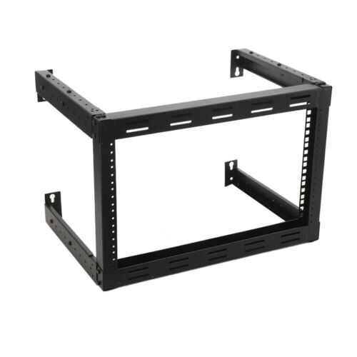6U 19'' Wall Mount Open Frame Server Equipment Rack Threaded Depth Adjustable - Picture 2 of 12