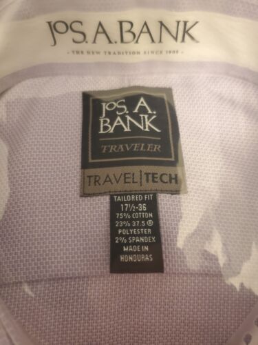 Jos. A. Bank Traveler Travel Tech maßgeschneiderte Passform Wabenstruktur L/S Hemd - Bild 2 von 6