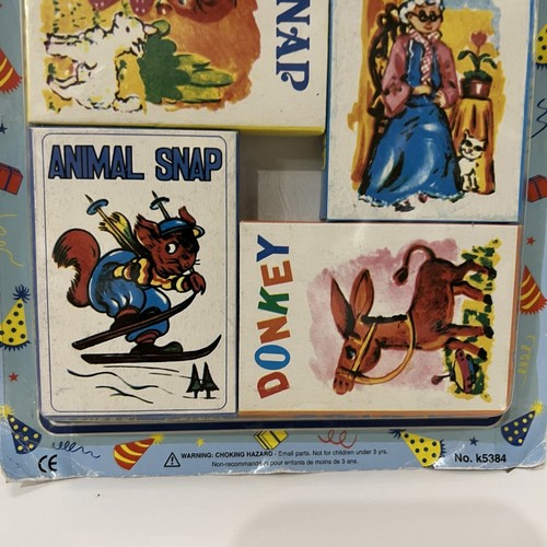 1986 Jak Pak 4 Kids Card Games: Animal Snap, Old Maid, Donkey, NEW in Package - Picture 5 of 5