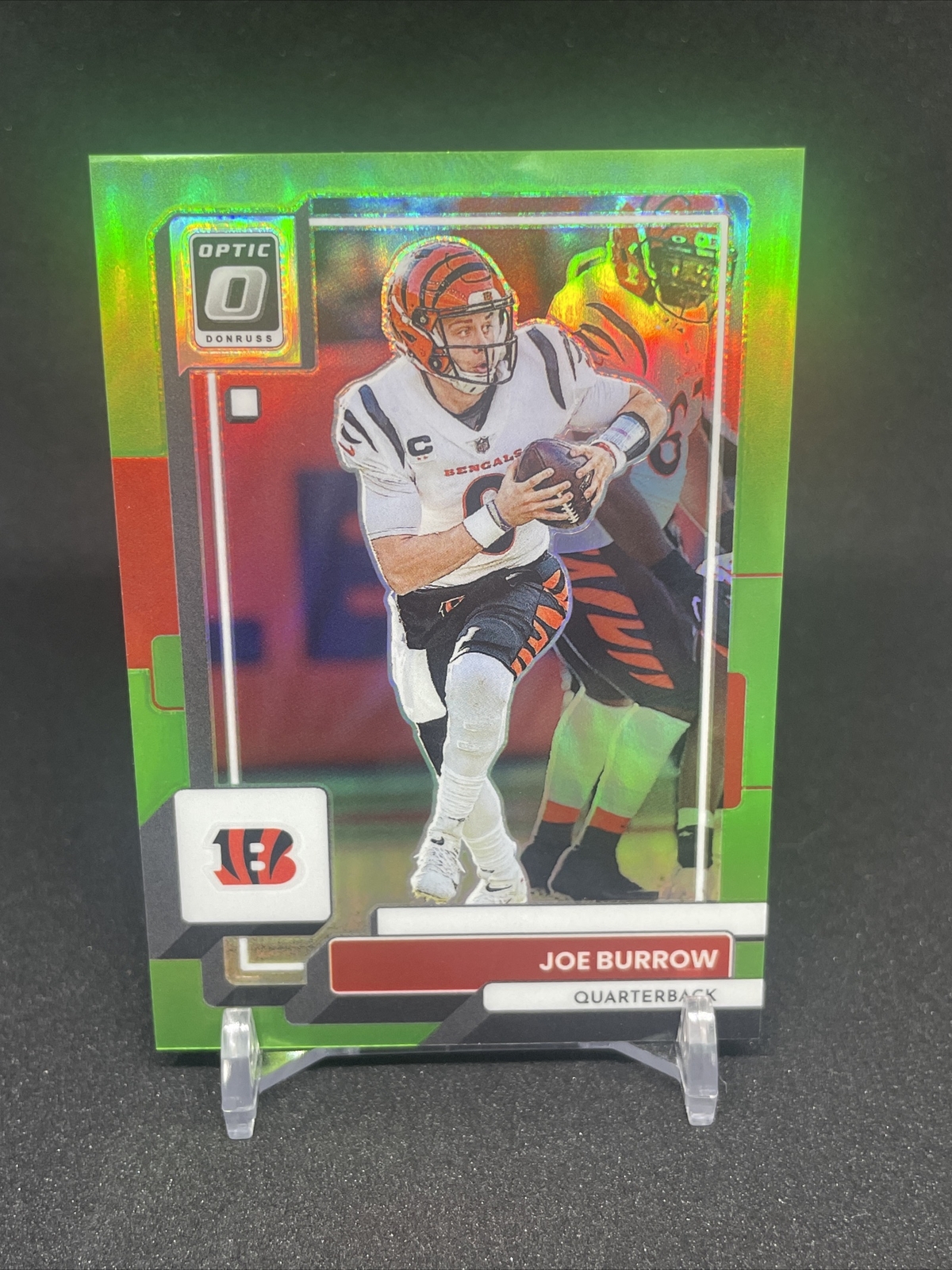 2022 Panini Optic Joe Burrow Lime Green /35 SP RARE Bengals #39