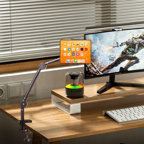 Verstellbar Halterung Handy Halter Tisch Bett Ständer für iPad Samsung Tablet DE - Afbeelding 10 van 12