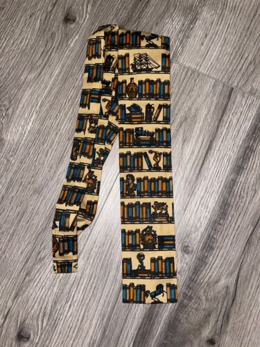 Vintage Rooster Brand Library Books Novelty Print Square End MCM MOD