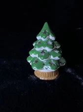 Vintage Christmas Avenue Ceramic Tree Candle Holder 
