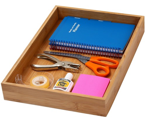 YBM HOME Bandeja de Herramientas para Cubiertos y Cuchillos de Bambú Organizador de Cajón de Cocina Perfecto - Imagen 2 de 13
