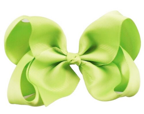 5 Inch Grosgrain Ribbon Bow Hair Clip Alligator Clips Pin Girls / Ladies - Picture 21 of 34