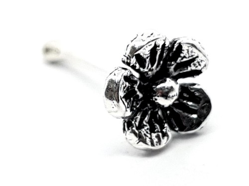 Piercing Nez 'Main De Bouddha' En Argent Sterling 925 - 22g (0.6mm) 6mm - Neuf Avec Certificat