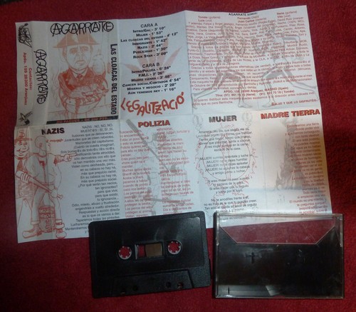 Aggarrate Las Cloacas del Estado Demo Tape Kassette Punk HC Crust Spanien punk