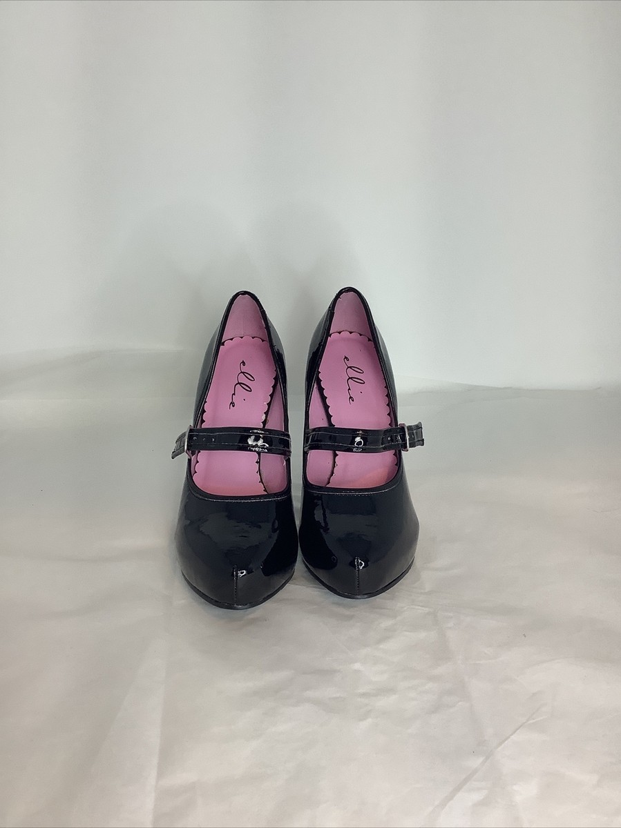 Zapatos De Tacón Ancho Mary Jane Para Mujer - Tallas 32-46, Altura 9 Cm