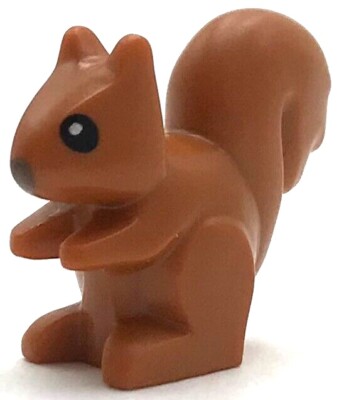 Lego New Dark Orange Squirrel Black Eyes White Pupils Animal 