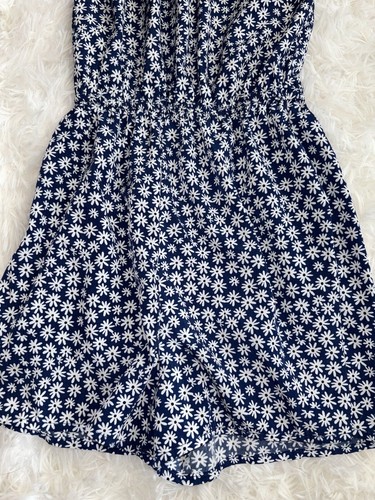 Jenna & Jessie Girls Sz. 7 Blue Floral Romper. Pretty, Soft, Exc. Condition - Picture 4 of 9
