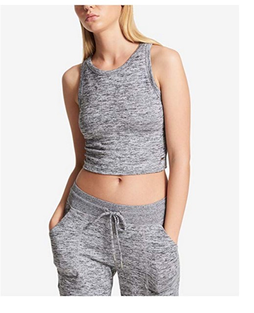 Download New DKNY Spot Women's Cropped Melange Tank, Gray Marble, X ...
