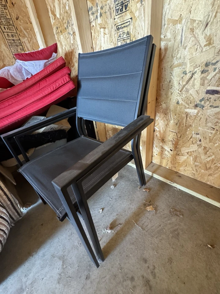 Sillas negras para patio/exterior ~ Juego de 2 Foto 4 de 4