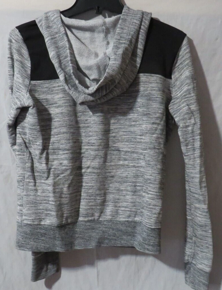 UNDERCOVER Victoria’s Secret ROSA stampa floreale grigio nero cappuccio zip taglia S