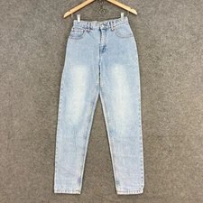 Ghanda Jeans Womens 6 Blue Denim High Waist Straight Mom Cotton Zip 15523