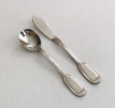 Gibson Stainless GIA19 Sugar Spoon Butter Knife Glossy Fiddle Outline