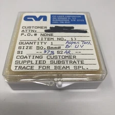 NEW CVI Laser Window 2"DIA Aspen Tech BR UV 97% S2 AR