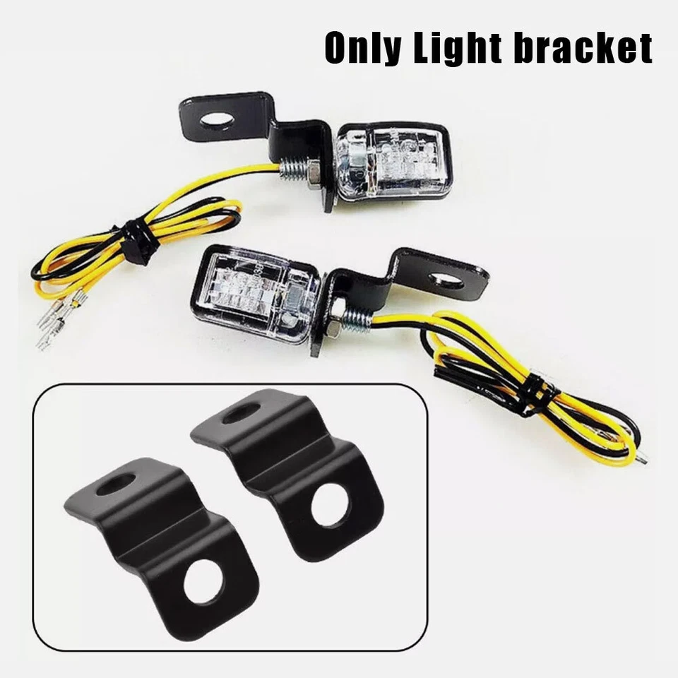 2Pcs Motorcycle Handbar Turn Signal Lights Holder Relocation Front Fork Clamps — 第 4/4 张图片